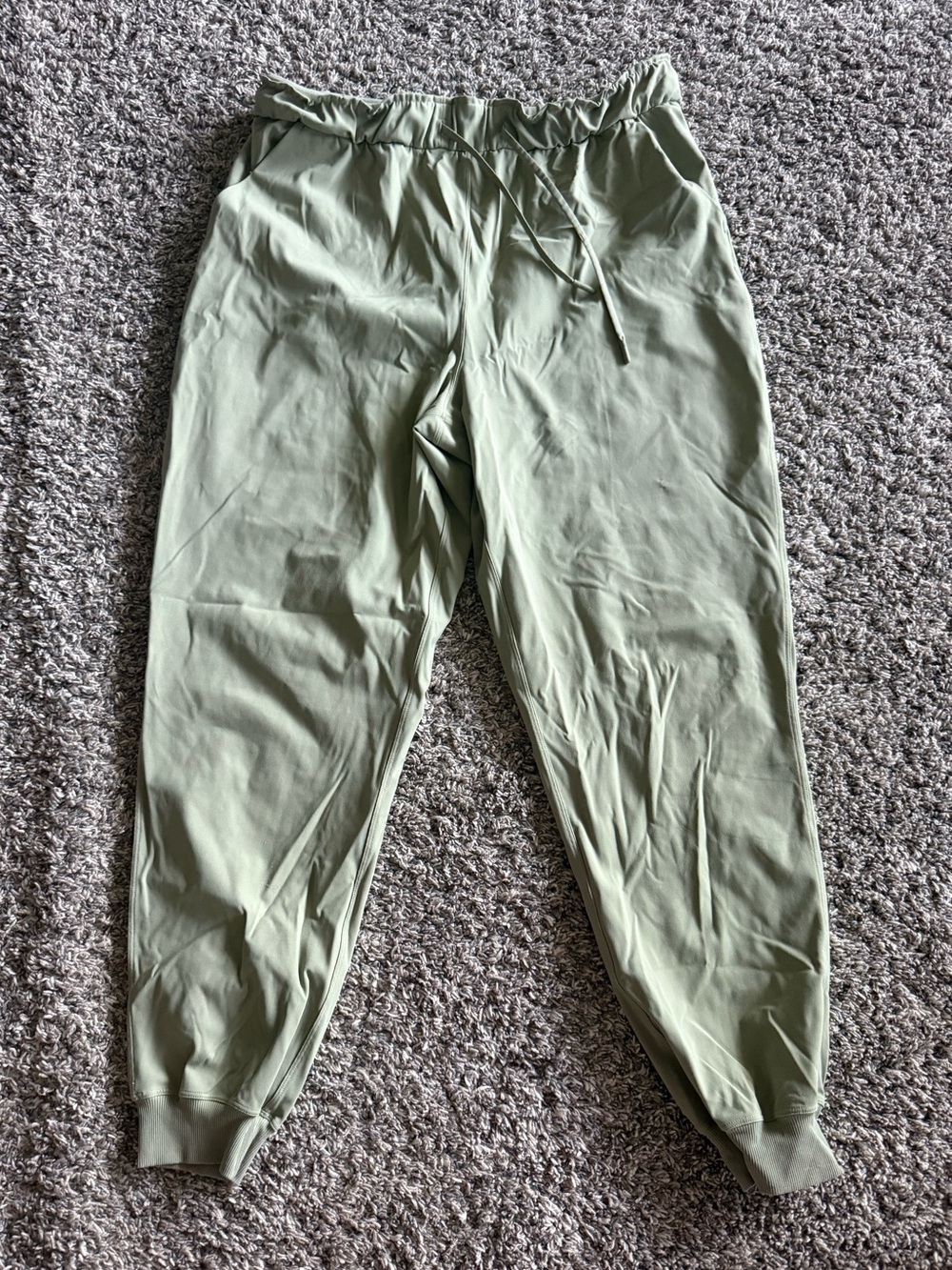Lululemon Light Sage Drawstring Jogger Pants-12